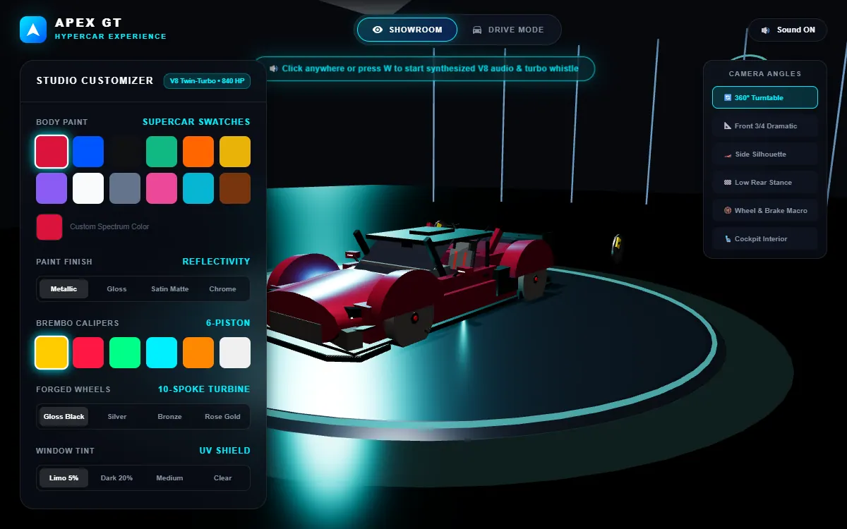 Screenshot of 3D CAR MODEL AND SIMULATOR