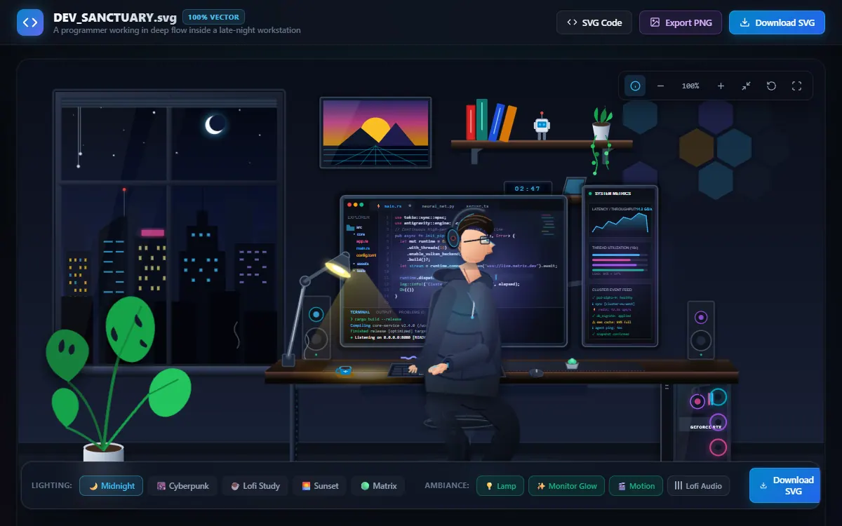 Screenshot of DETAILED SVG PROGRAMMER ROOM
